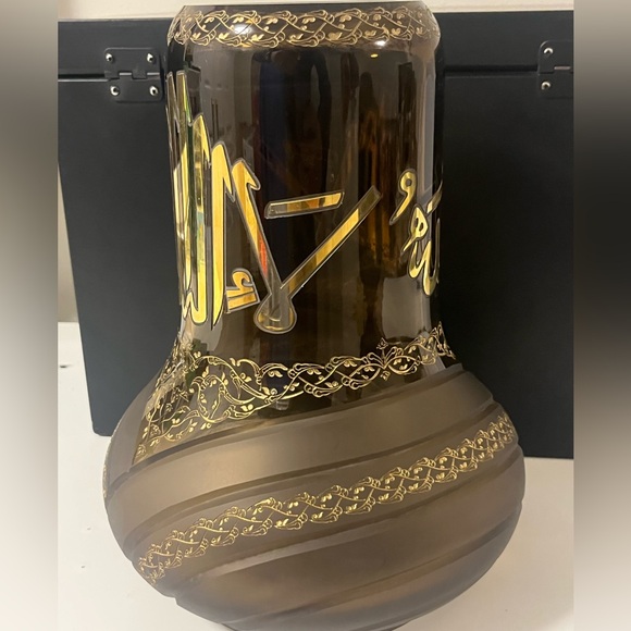 Pasabahce Hand Made Glass 24 K Gold Neck Limited Edition , Made in Turkey - Picture 2 of 14